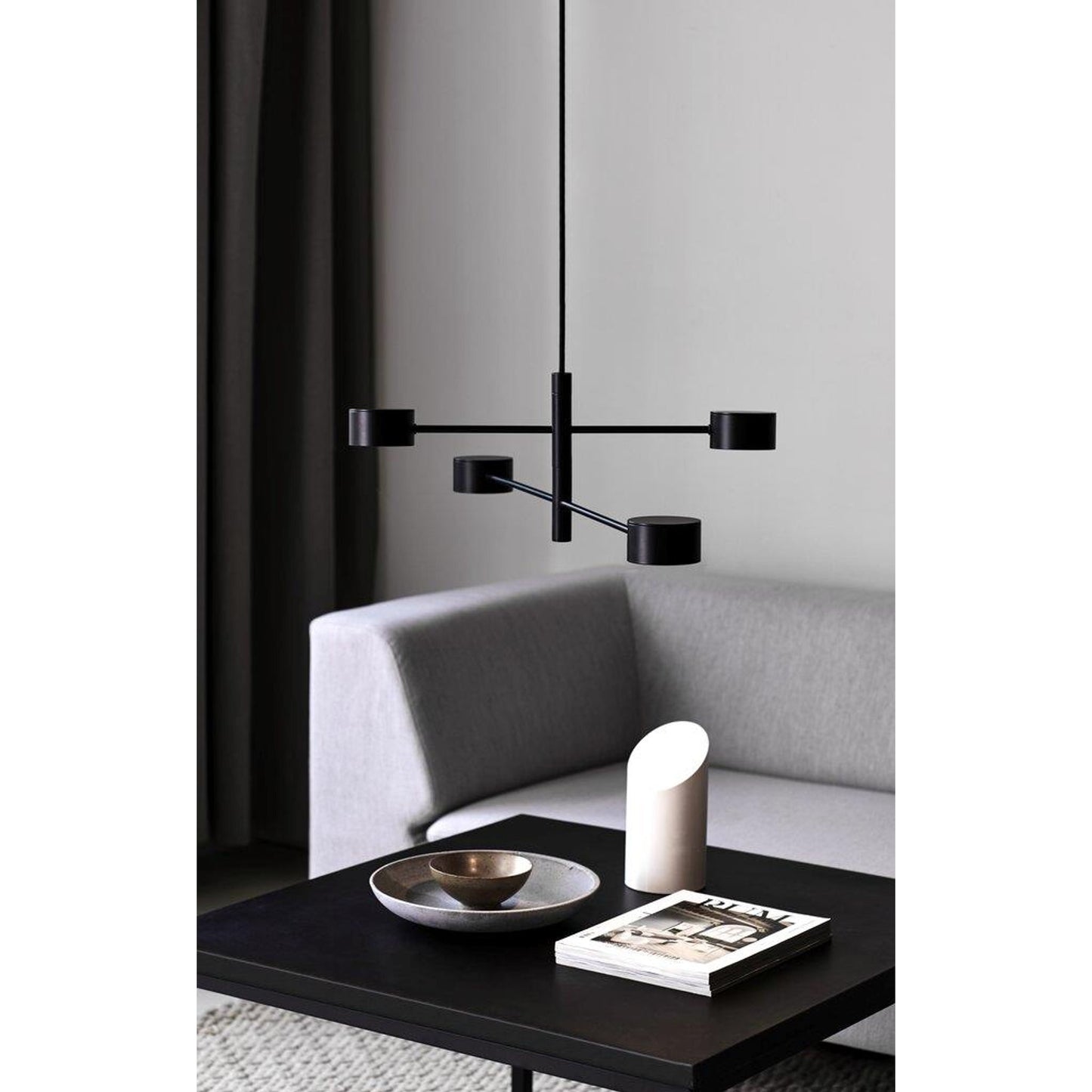 Clyde 4-Light LED Pendant Black