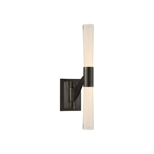 Brenta Single Articulating Sconce with White Glass