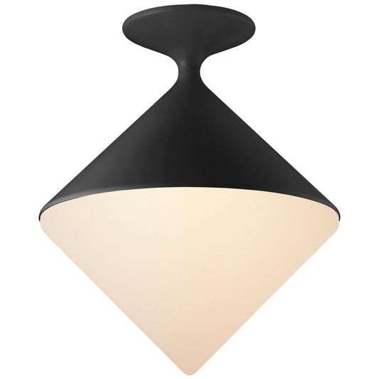 Sarnen Small Flush Mount with White Glass