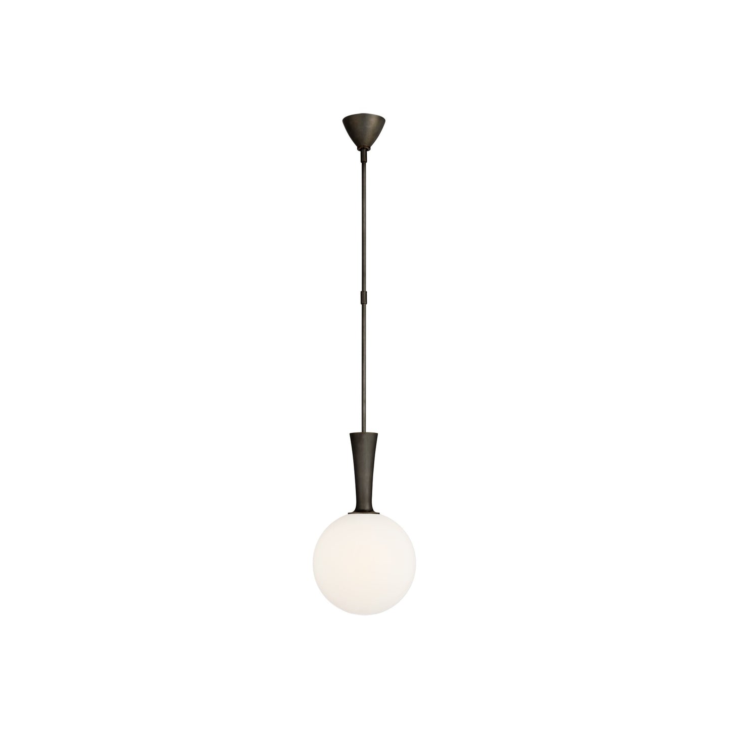 Sesia Small Globe Pendant with White Glass