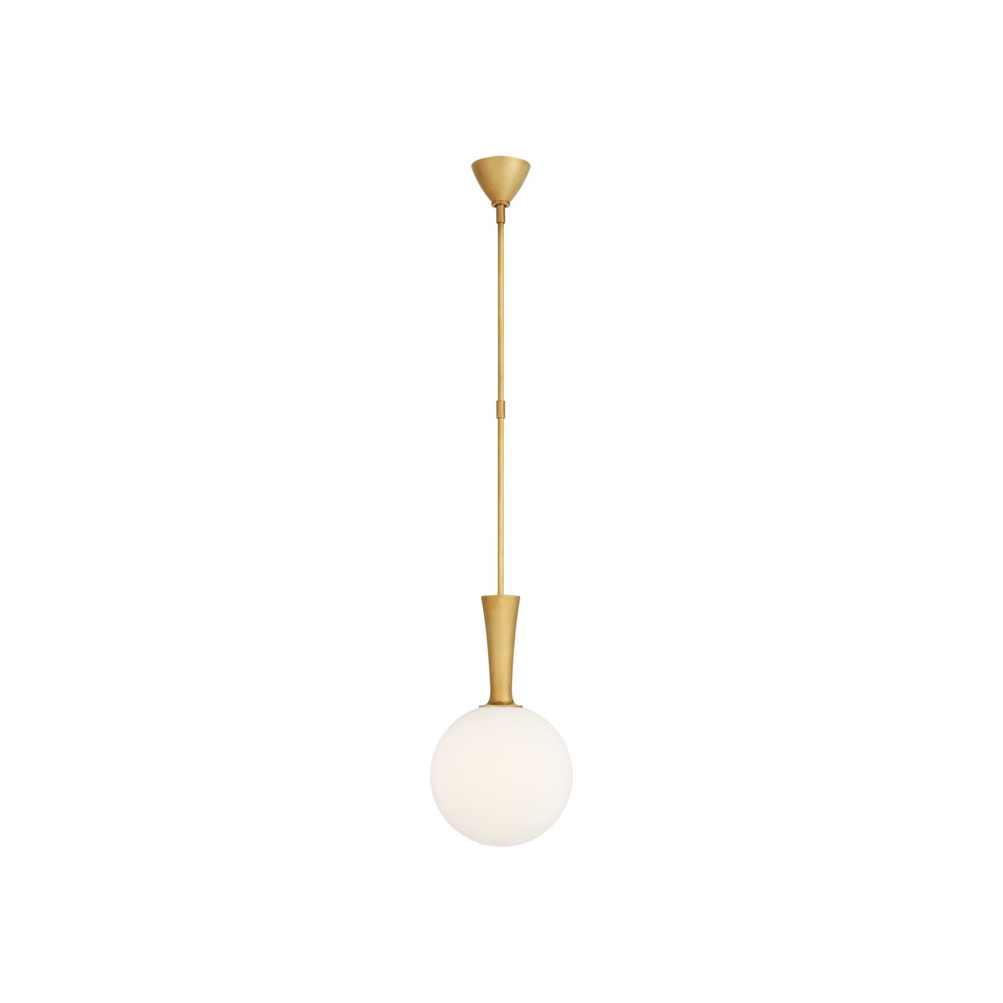 Sesia Small Globe Pendant with White Glass