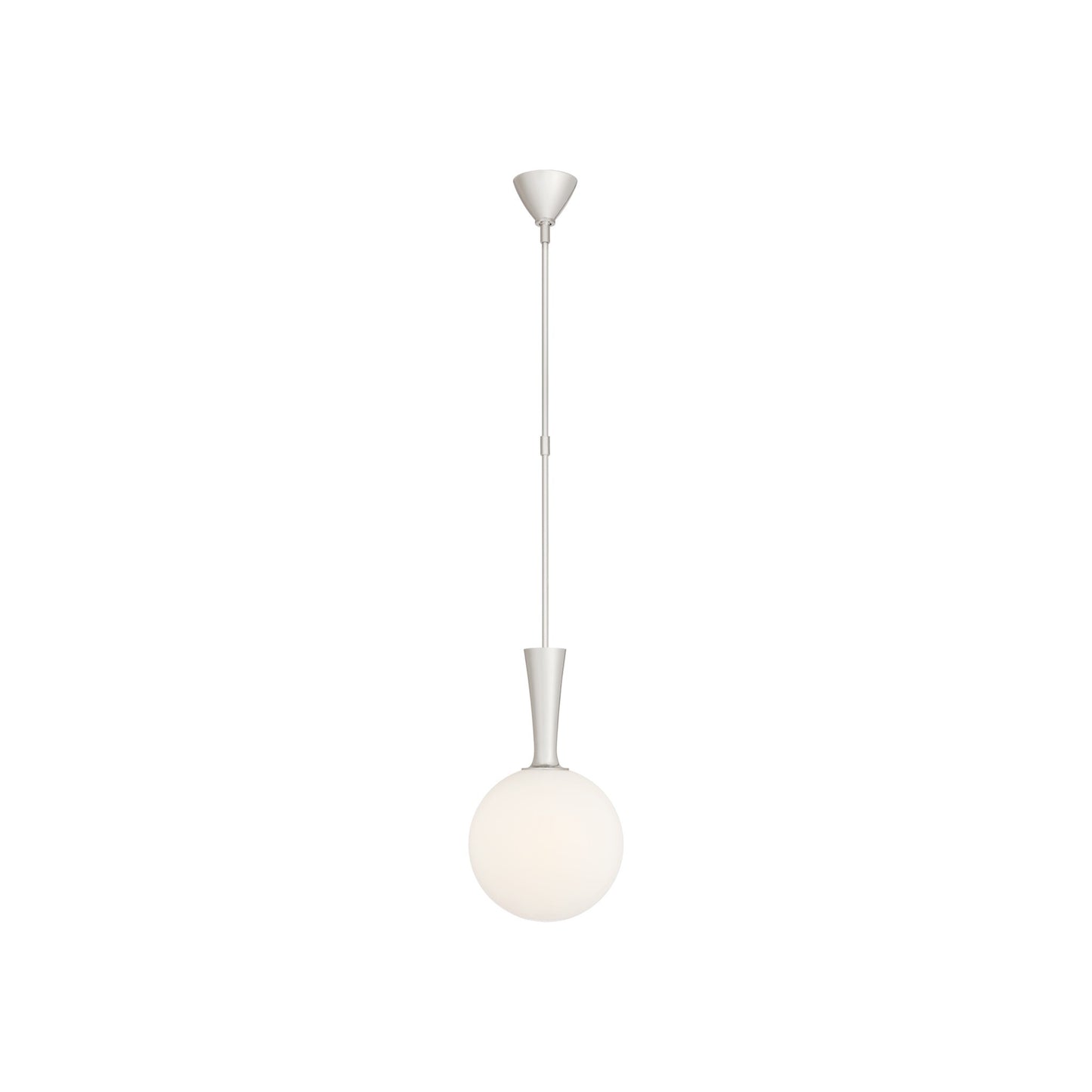 Sesia Small Globe Pendant with White Glass