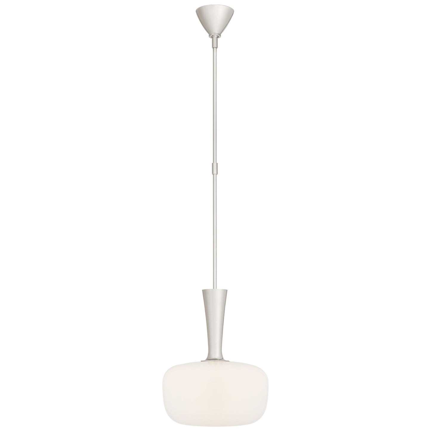 Sesia Small Oval Pendant with White Glass