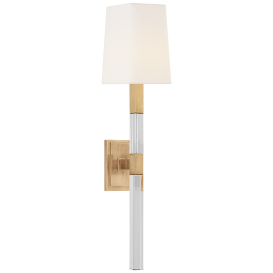 Reagan Tail Sconce with Linen Shade