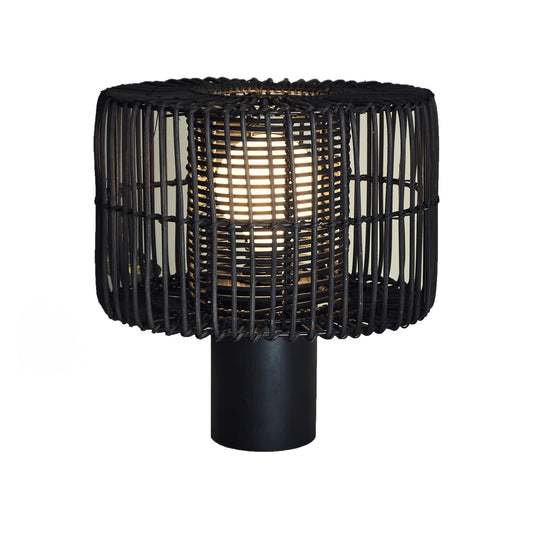 Hedula Table Lamp with Black Fiber