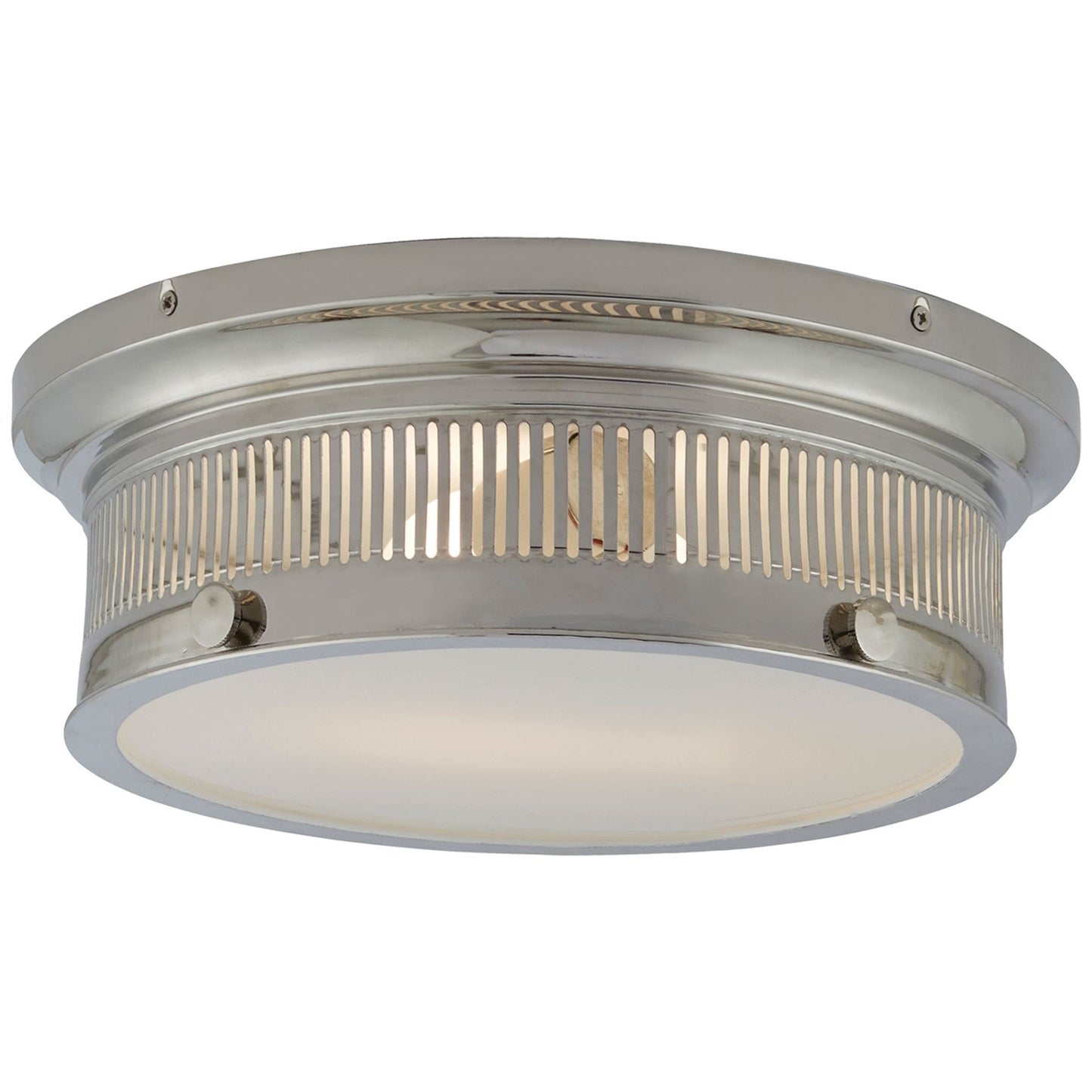 Alderly Flush Mount with White Glas