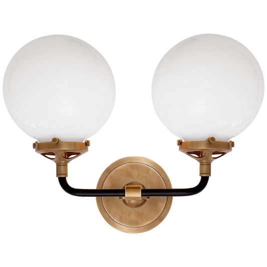 Bistro Double Light Curved Sconce