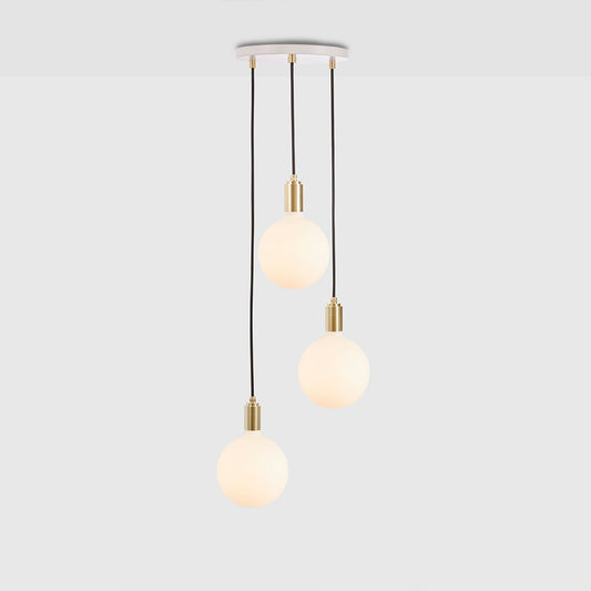 Triple Pendant White with Sphere IV