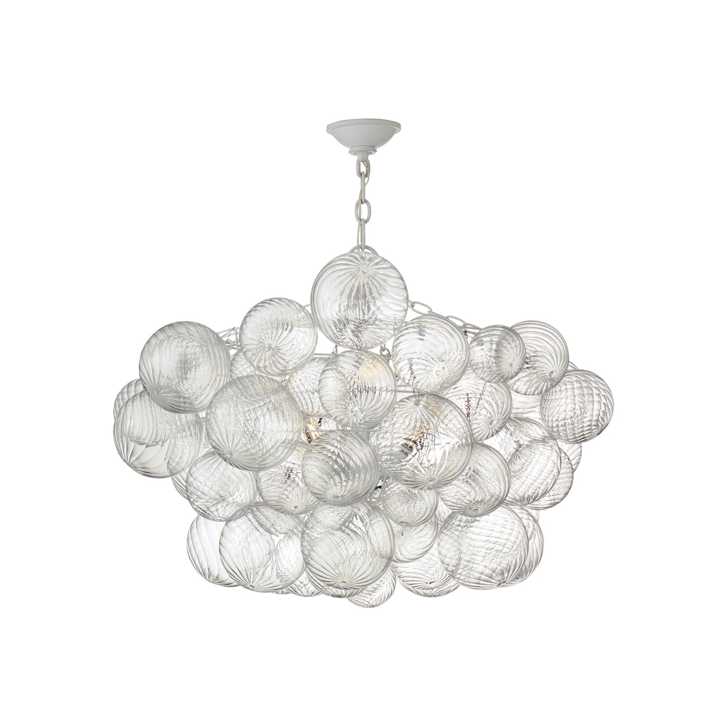 Talia Pendant with Clear Swirled Glass