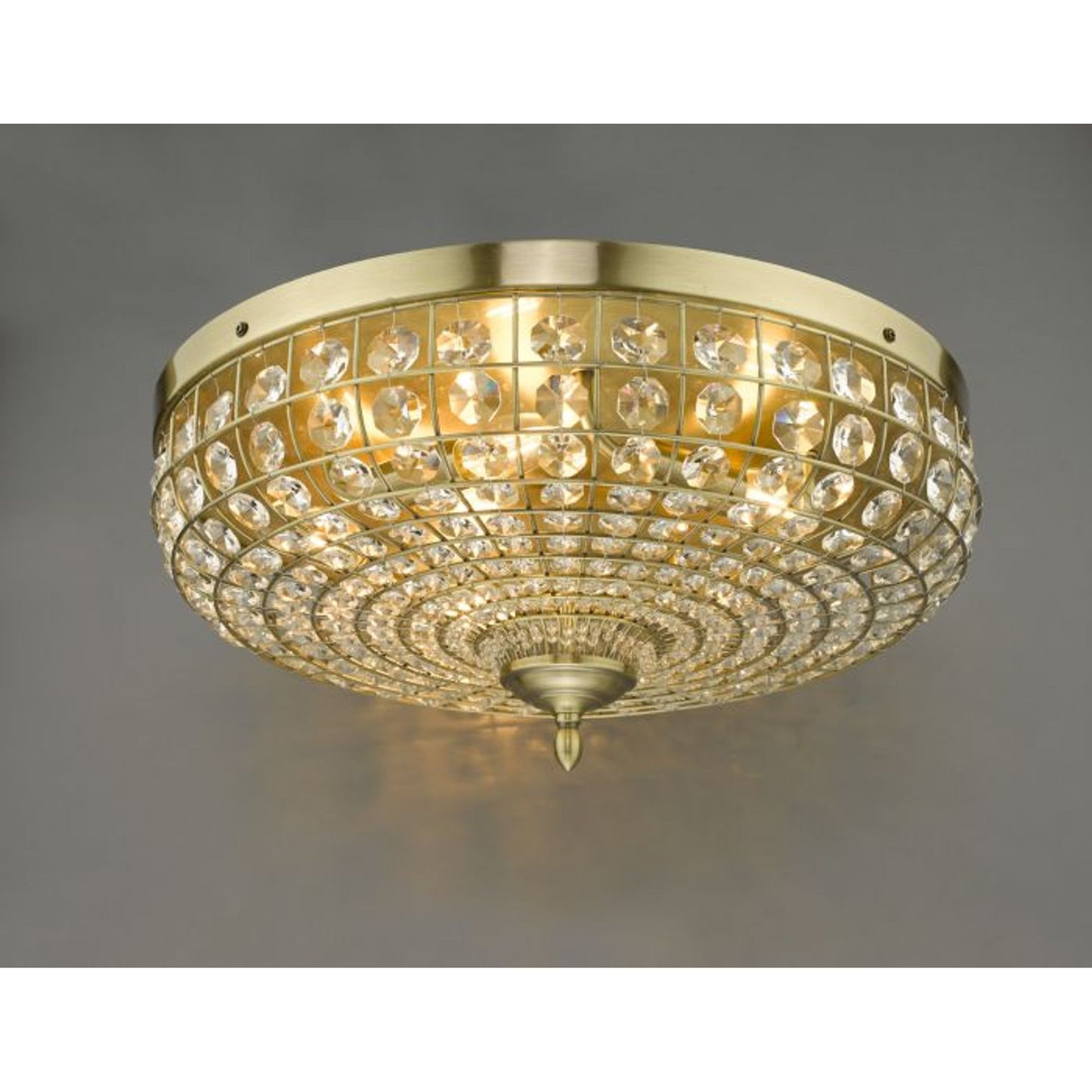 Asmara 5-Light Flush Mount Antique Brass