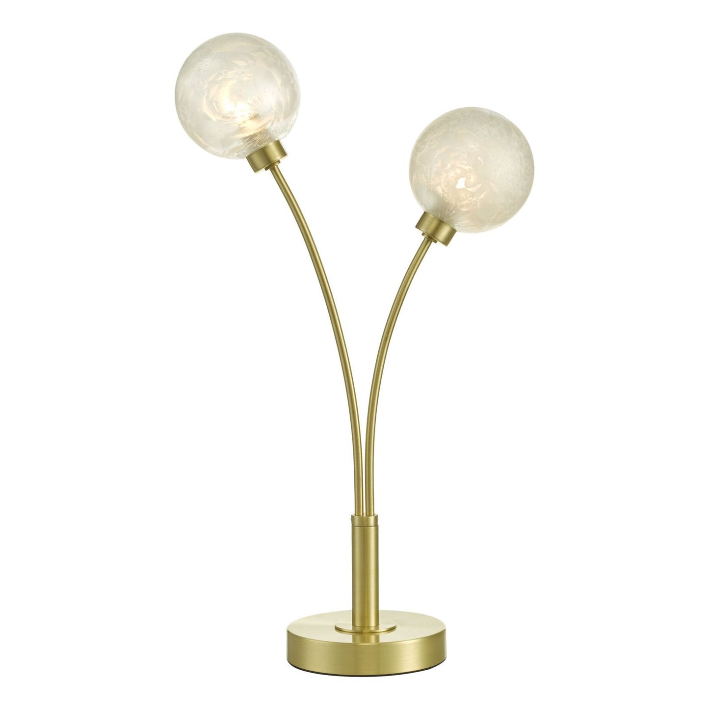 Avari 2-Light Table Lamp Satin Brass