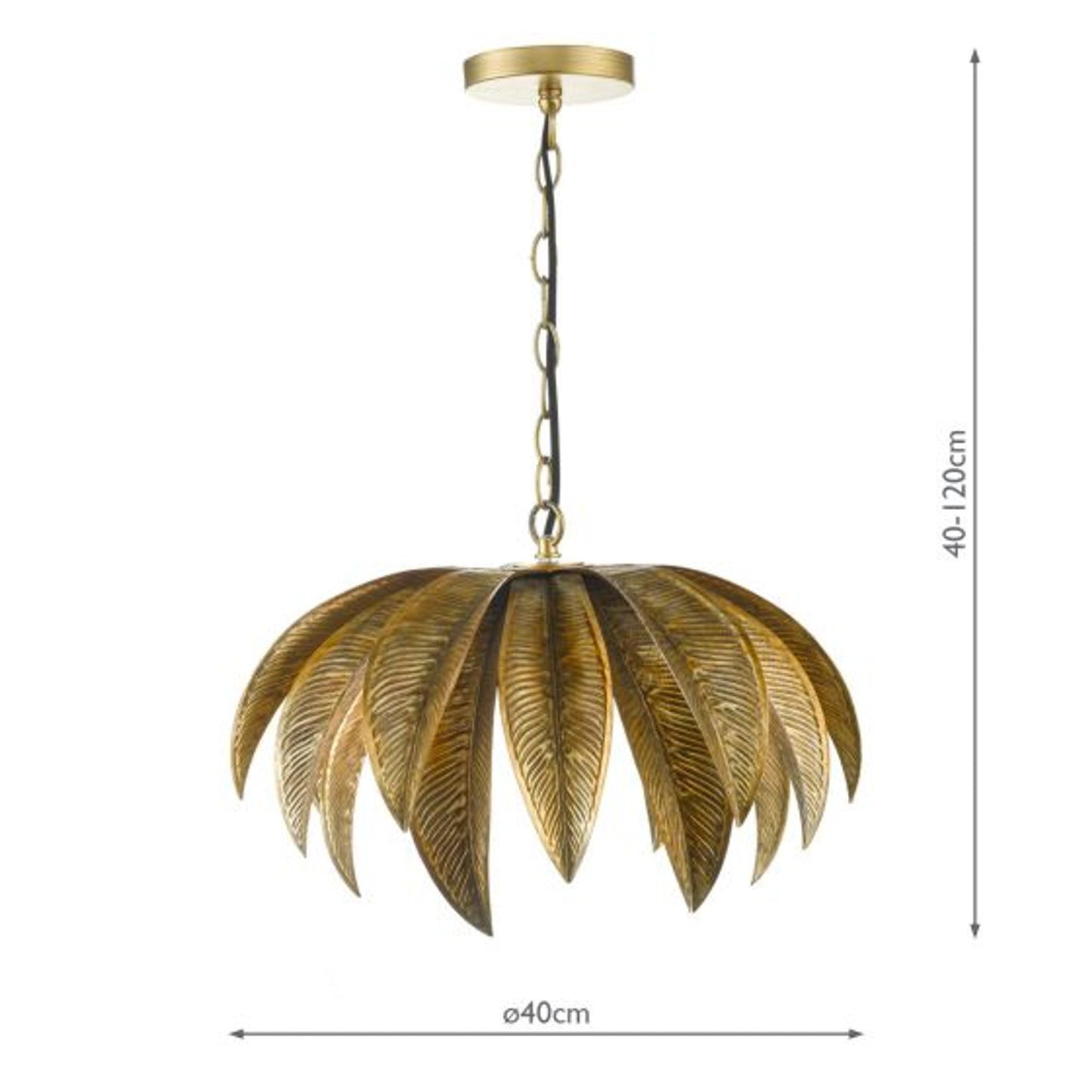 Cara 1-Light Pendant Antique Gold