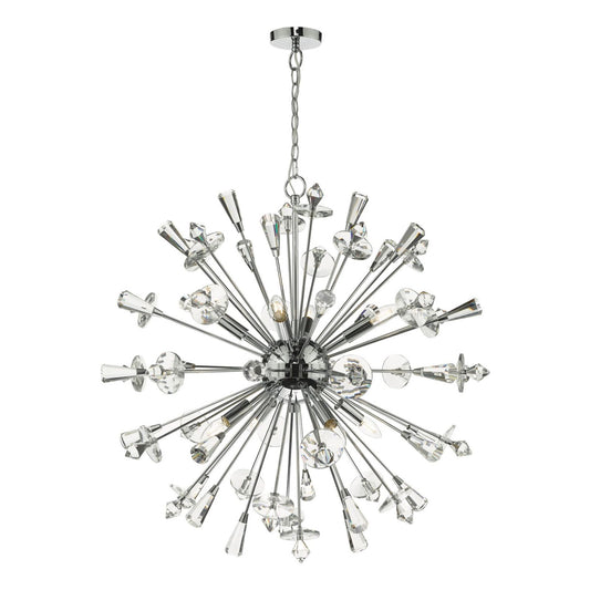 Exodus 8-Light Pendant Polished Chrome with Crystal