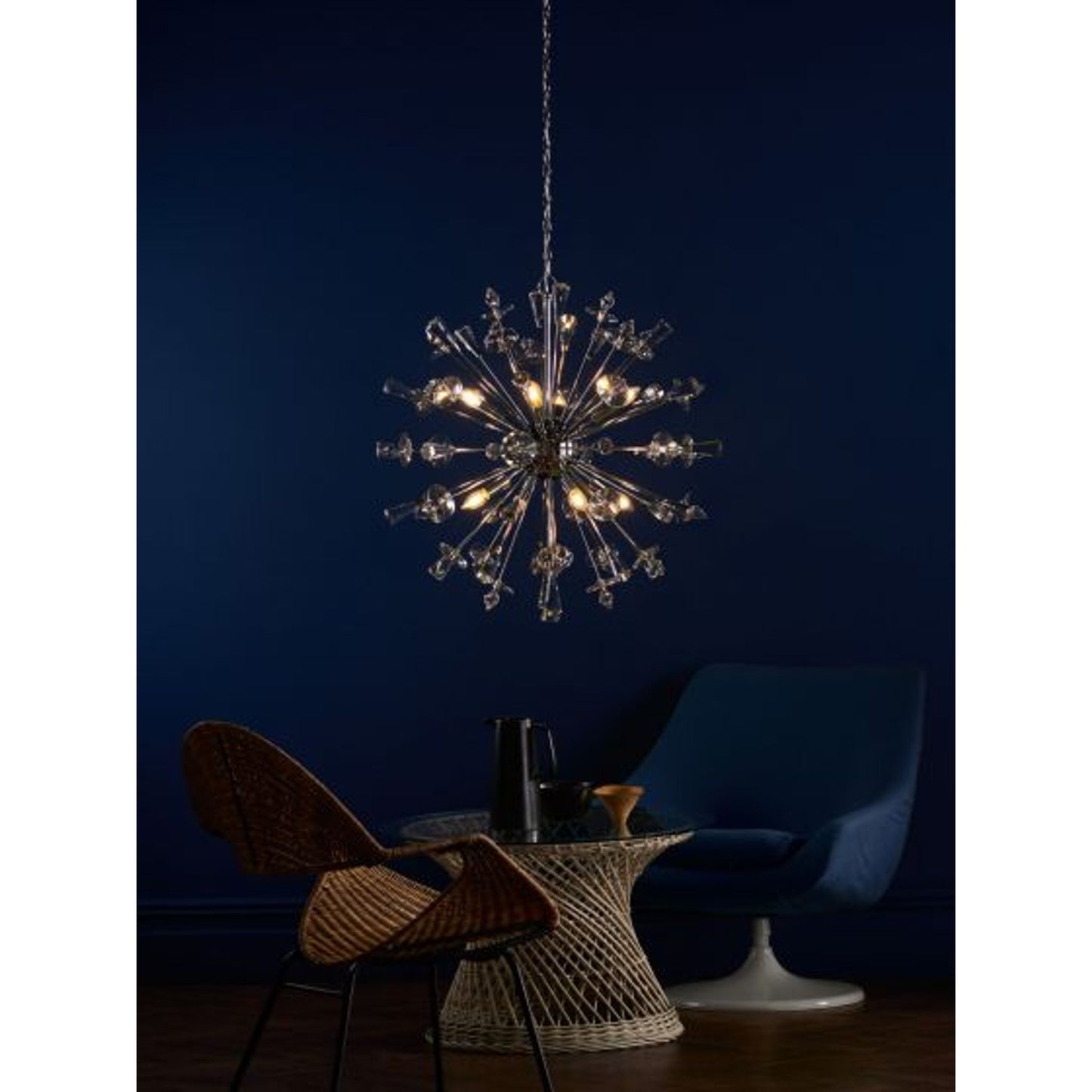 Exodus 8-Light Pendant Polished Chrome with Crystal