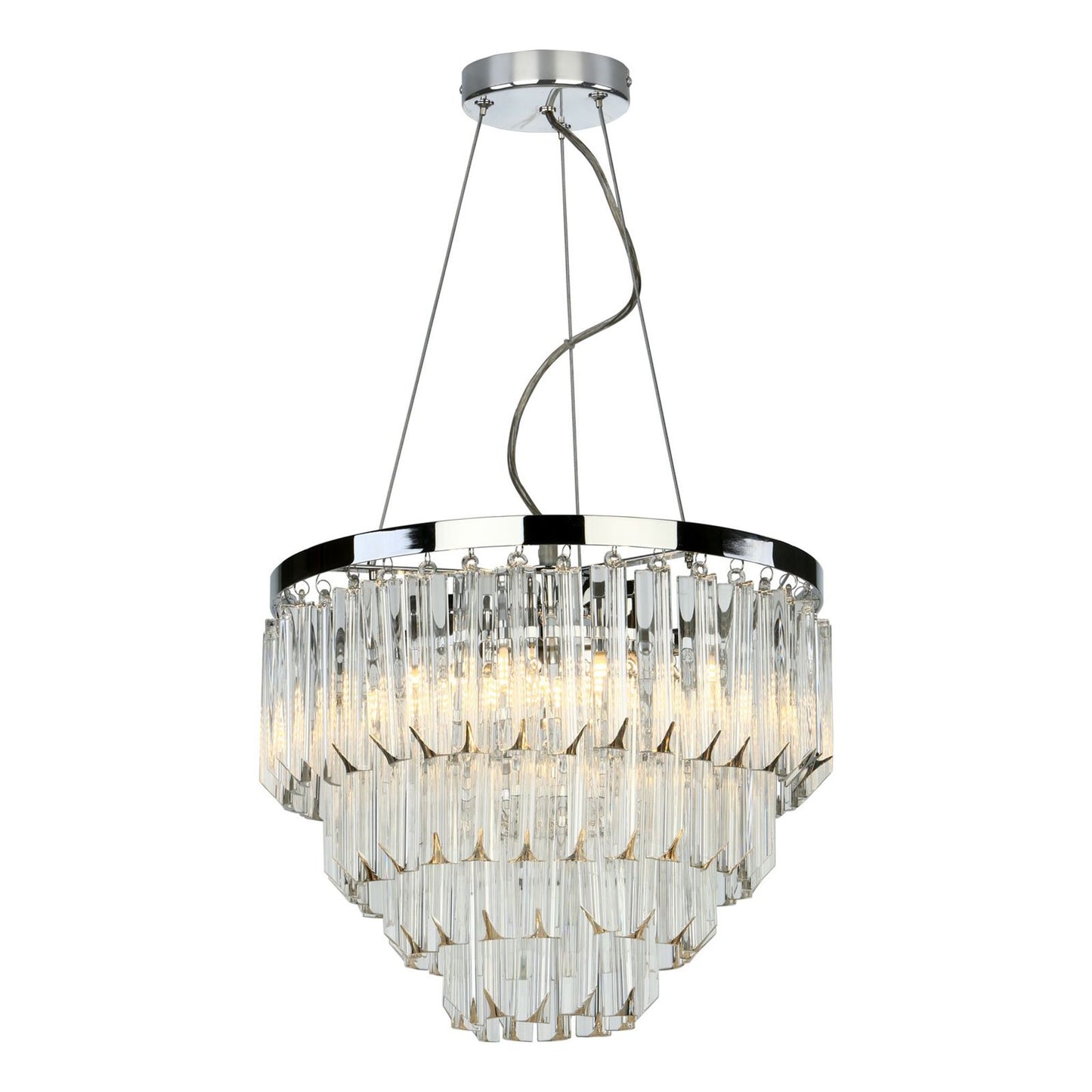 Fame 5-Light Pendant Polished Chrome with Crystal Glass