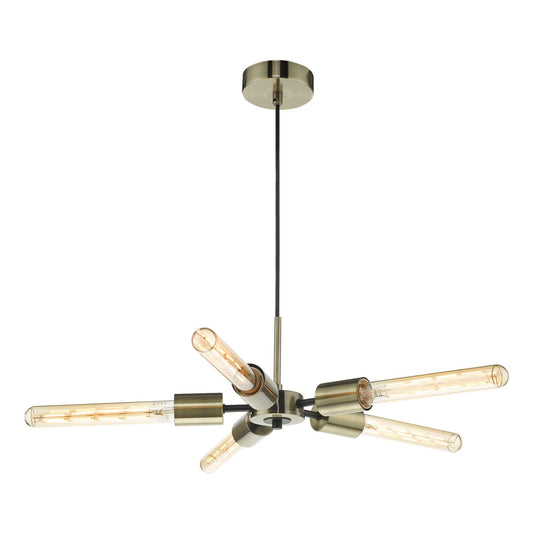 Onika 5-Light Pendant Antique Brass