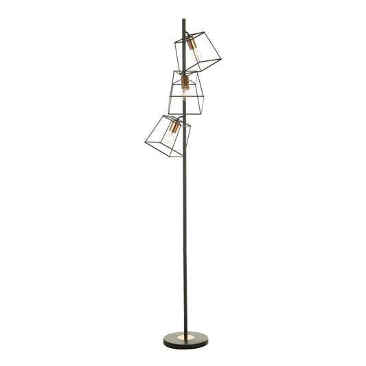 Tower 3-Light Floor Lamp Matt Black