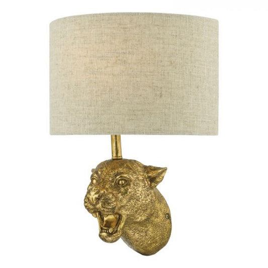 Ruri Leopard Wall Light Gold