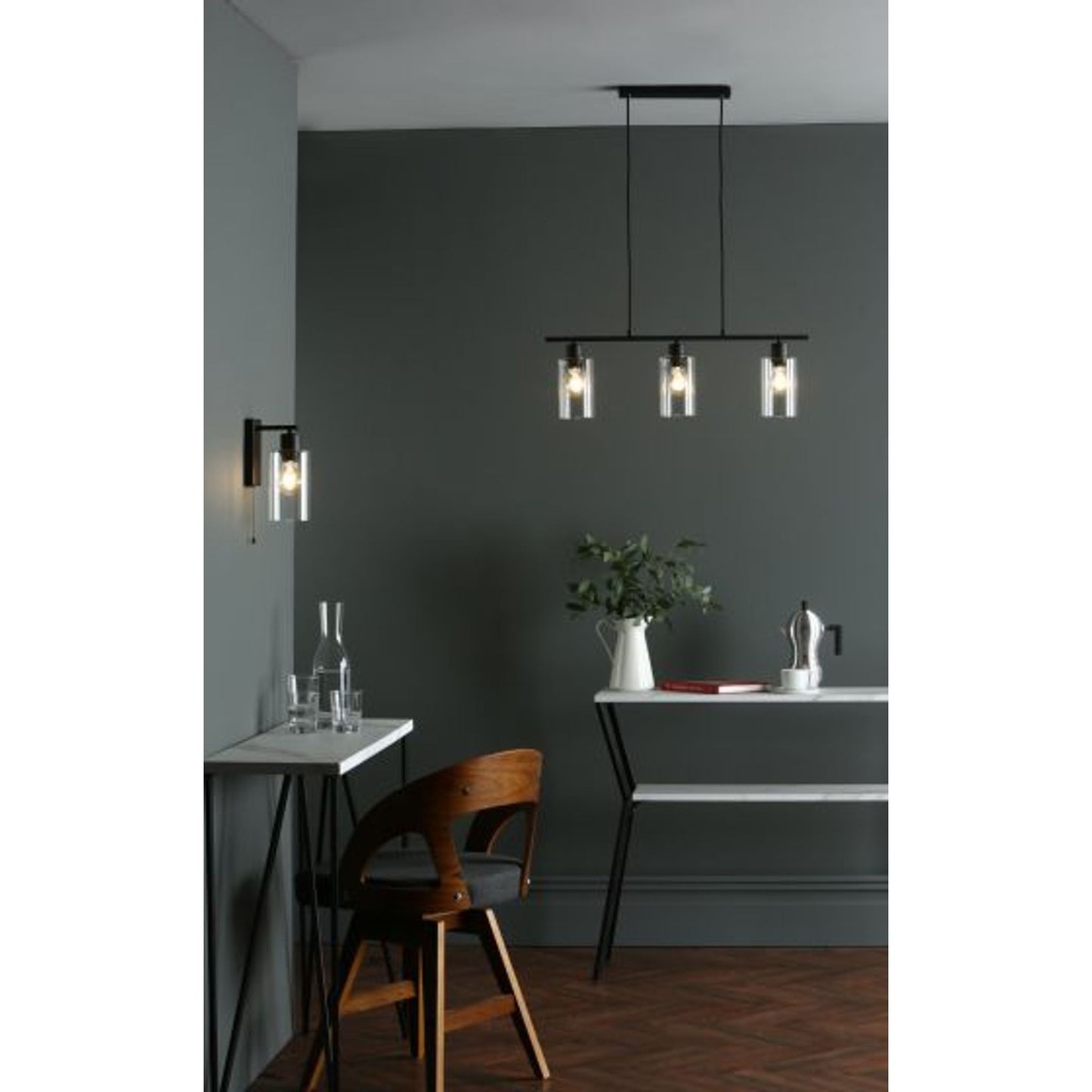 Miu 3-Light Bar Pendant Matt Black