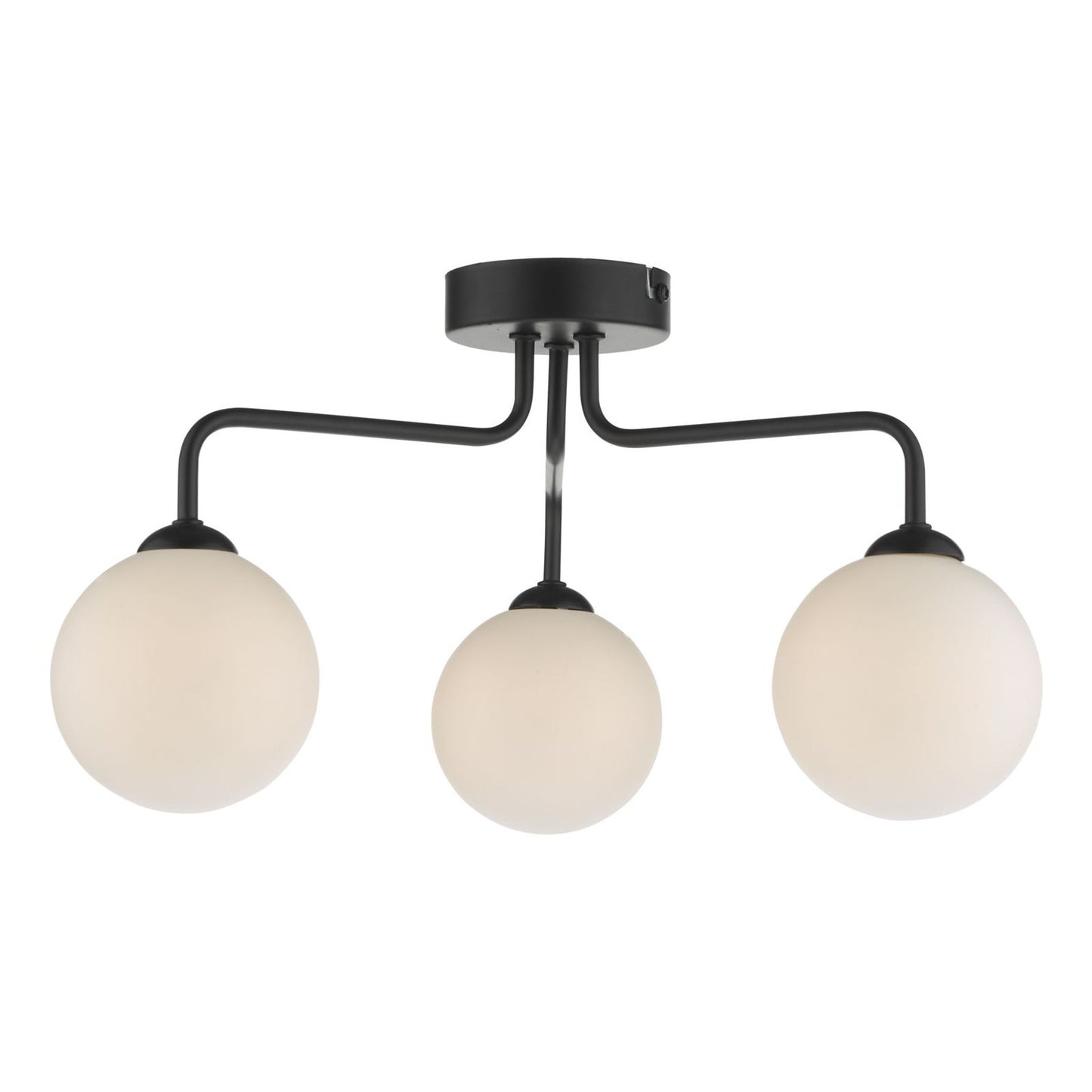 Feya 3-Light Semi Flush Matt Black