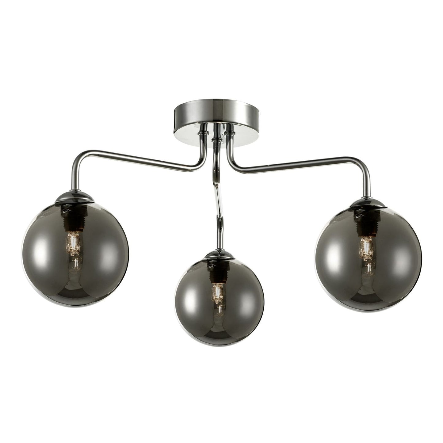 Feya 3-Light Semi Flush Polished Chrome