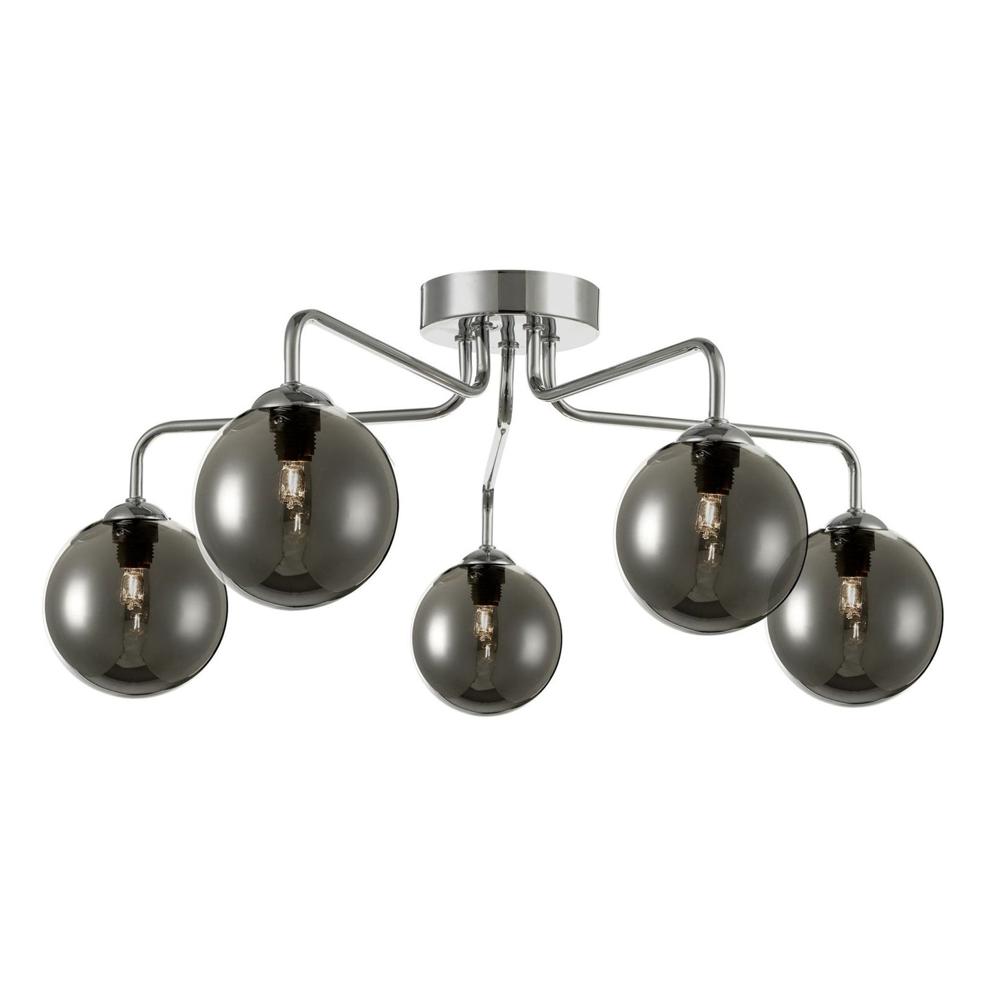 Feya 5-Light Semi Flush Polished Chrome