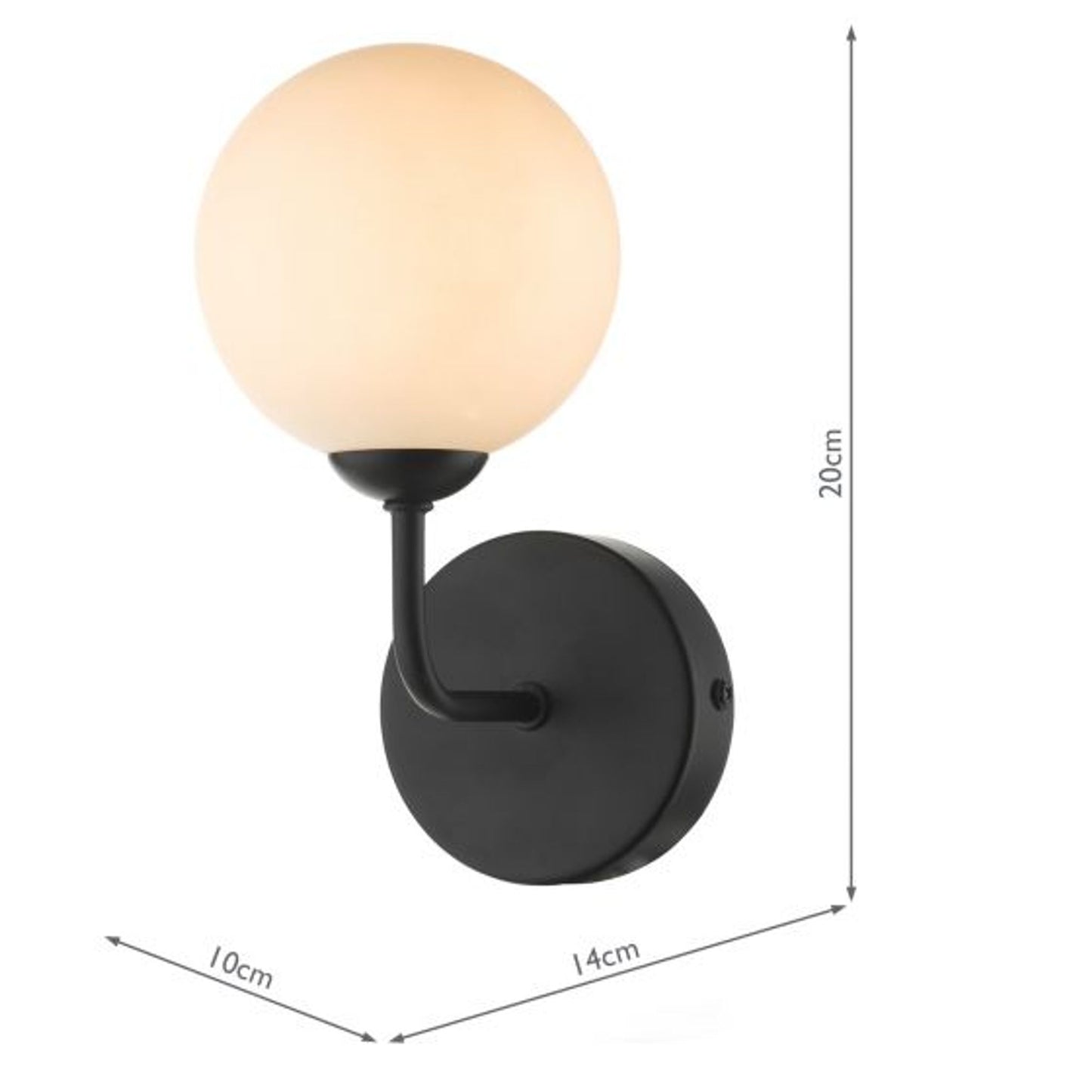 Feya 1-Light Wall Light Matt Black