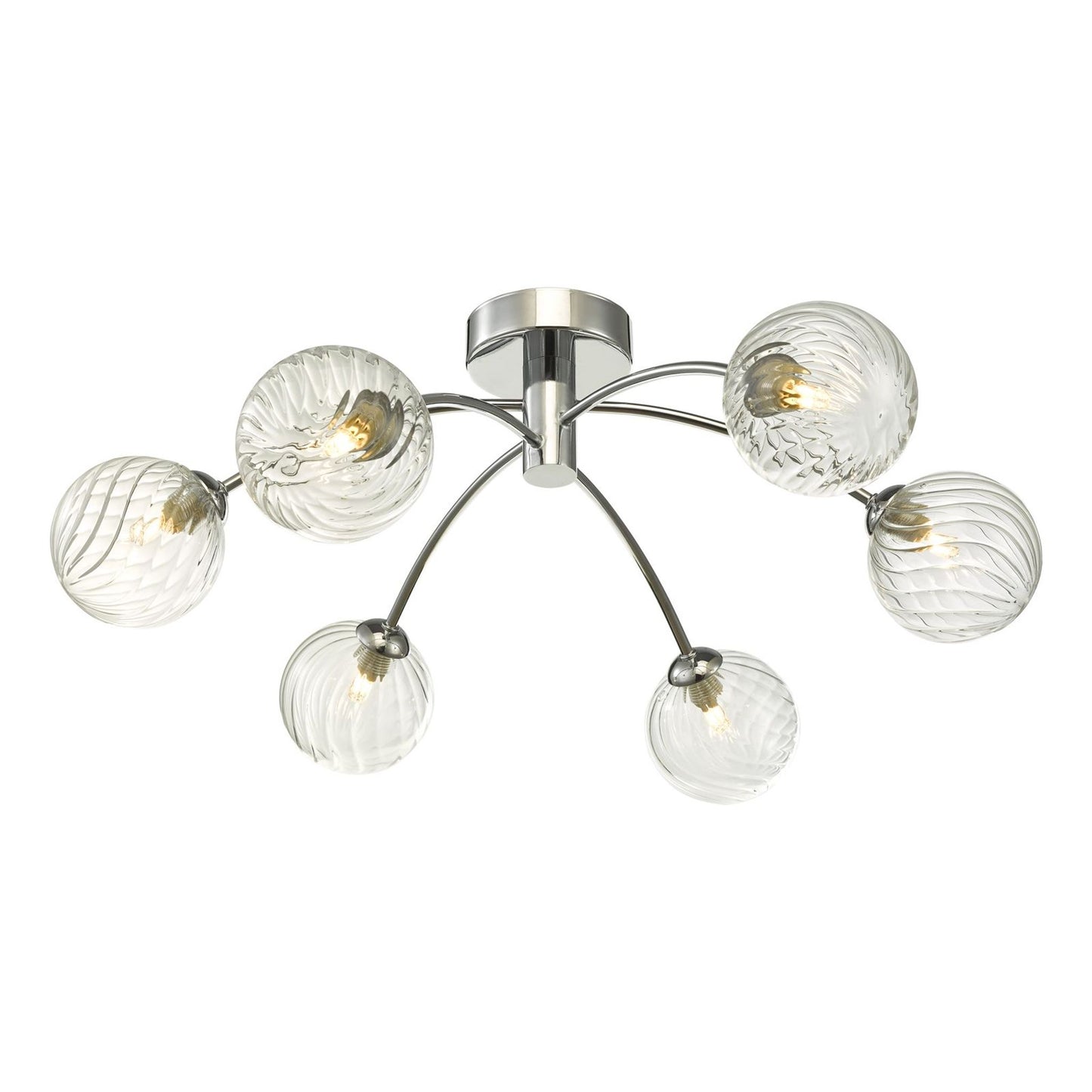 Izzy 6-Light Semi Flush Polished Chrome