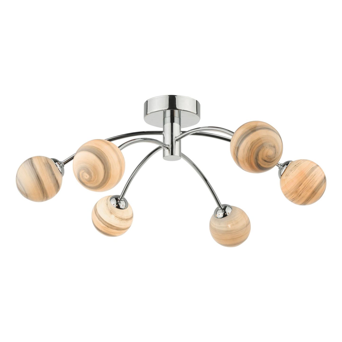 Izzy 6-Light Semi Flush Polished Chrome