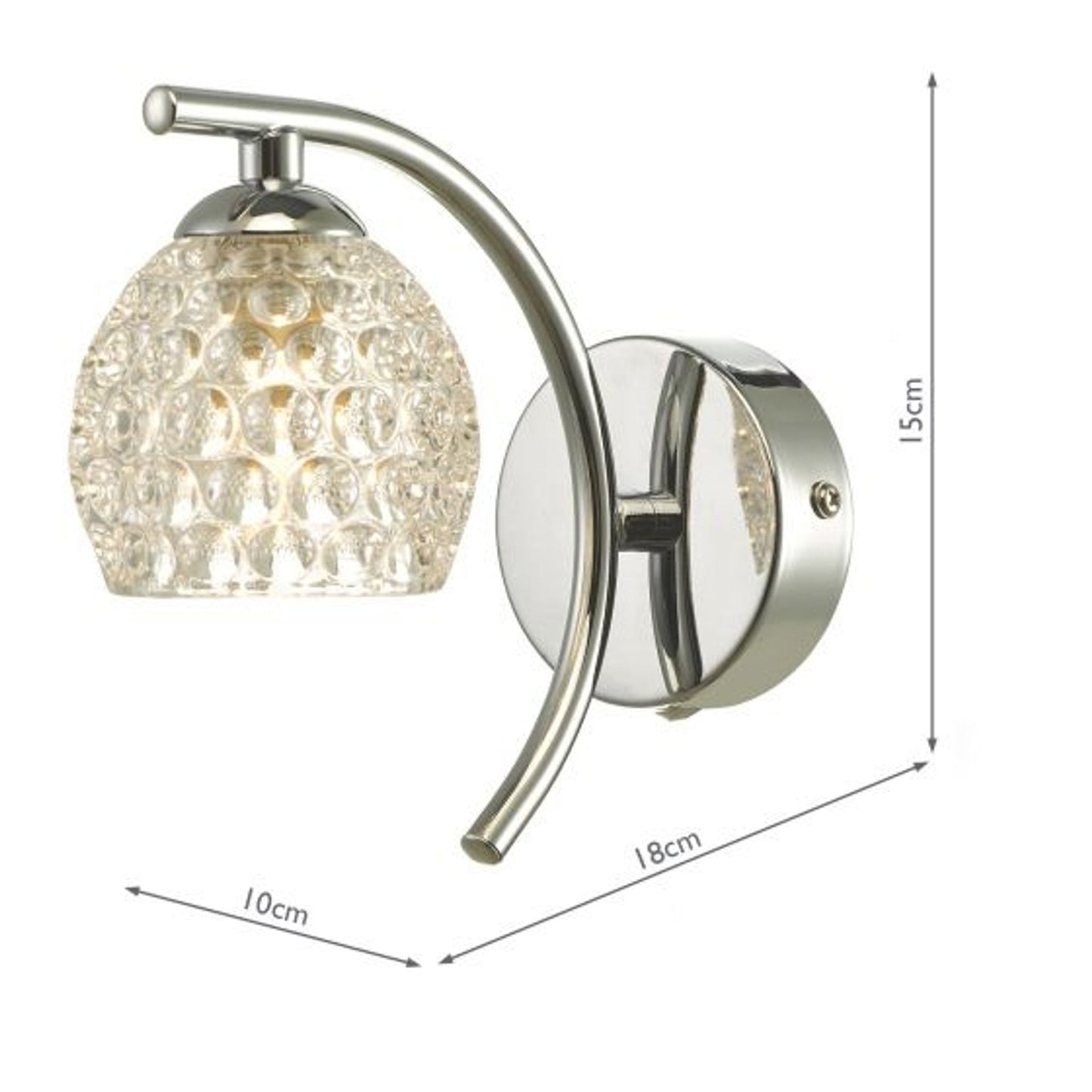 Nakita Dimpled Glass Wall Light