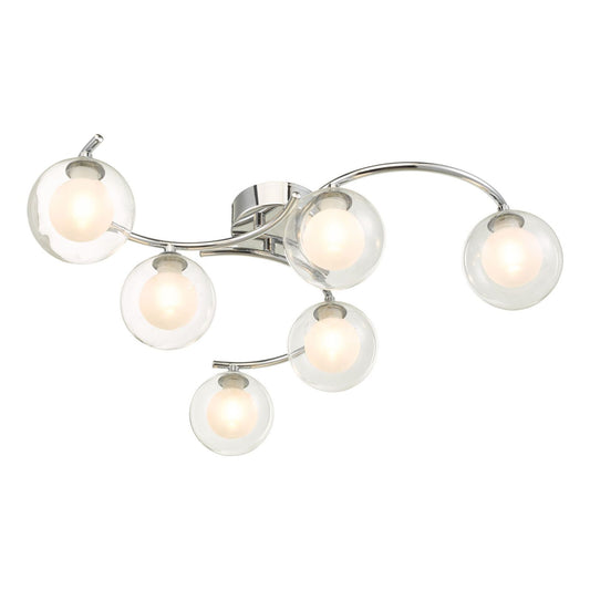 Nakita 6-Light Opal Glass Semi Flush