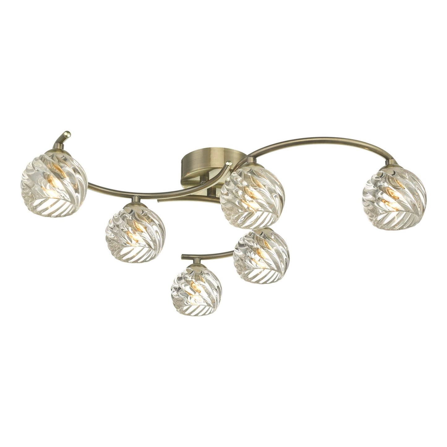 Nakita 6-Light Twisted Glass Semi Flush