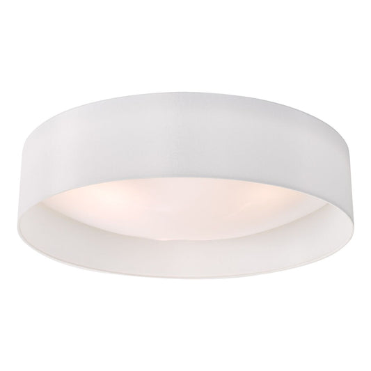 Nysa 3-Light Flush Mount with Faux Silk 60cm Shade