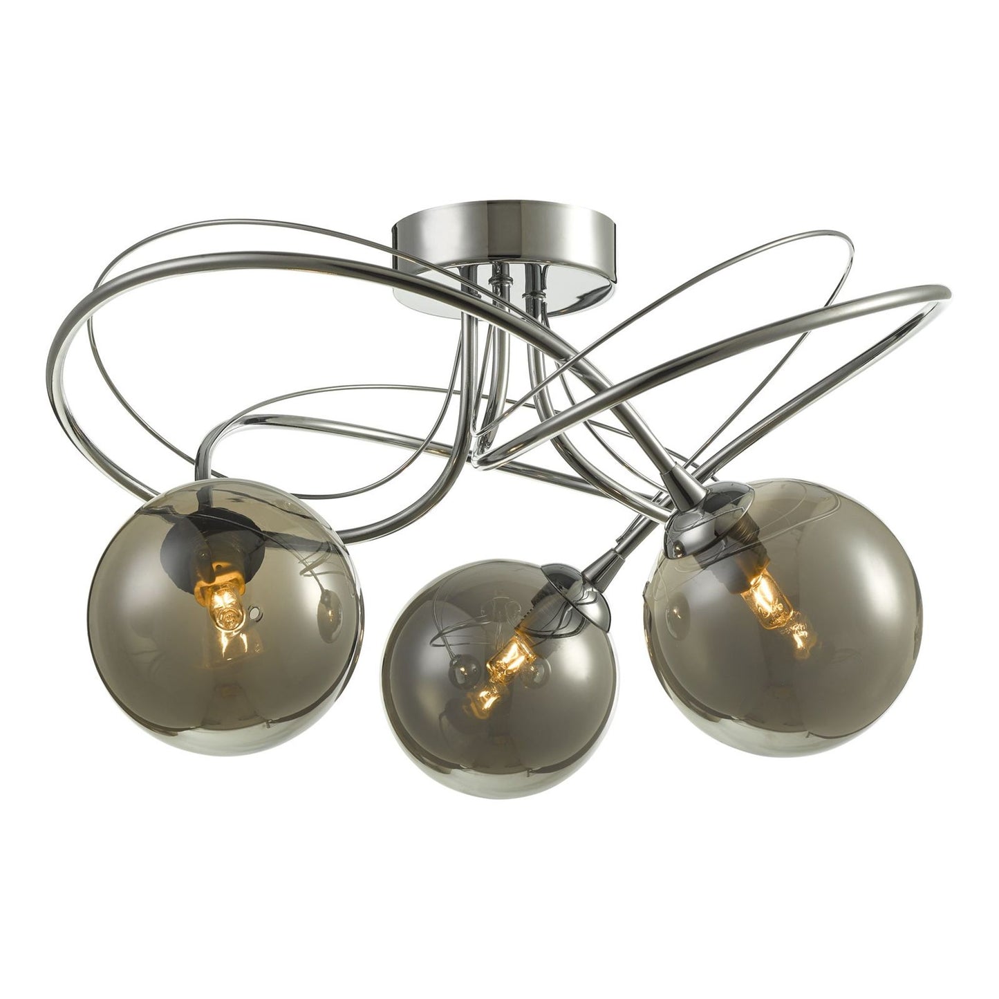 Onawa 3-Light Semi Flush Polished Chrome