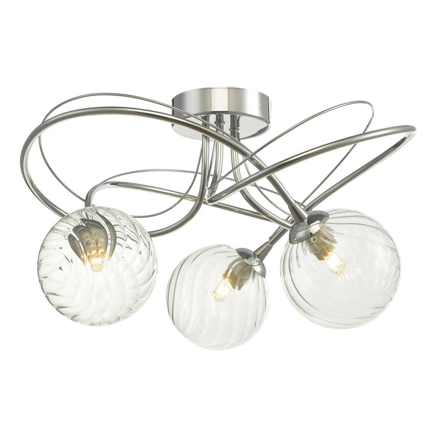 Onawa 3-Light Semi Flush Polished Chrome