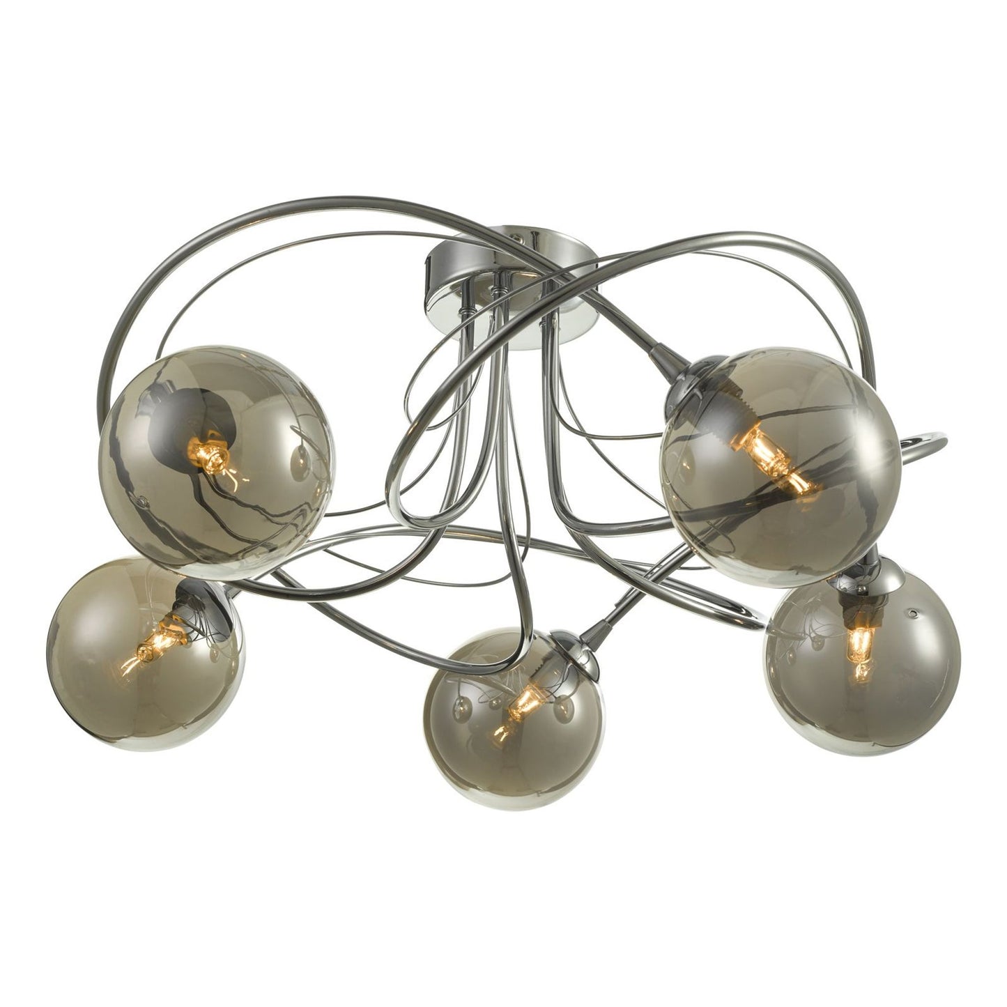 Onawa 5-Light Semi Flush Polished Chrome