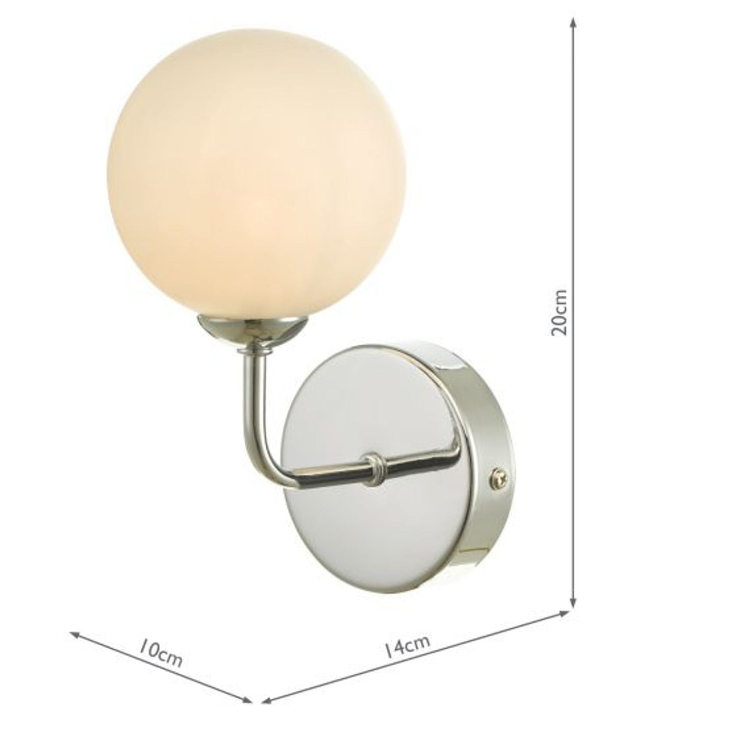 Feya 1-Light Wall Light Polished Chrome