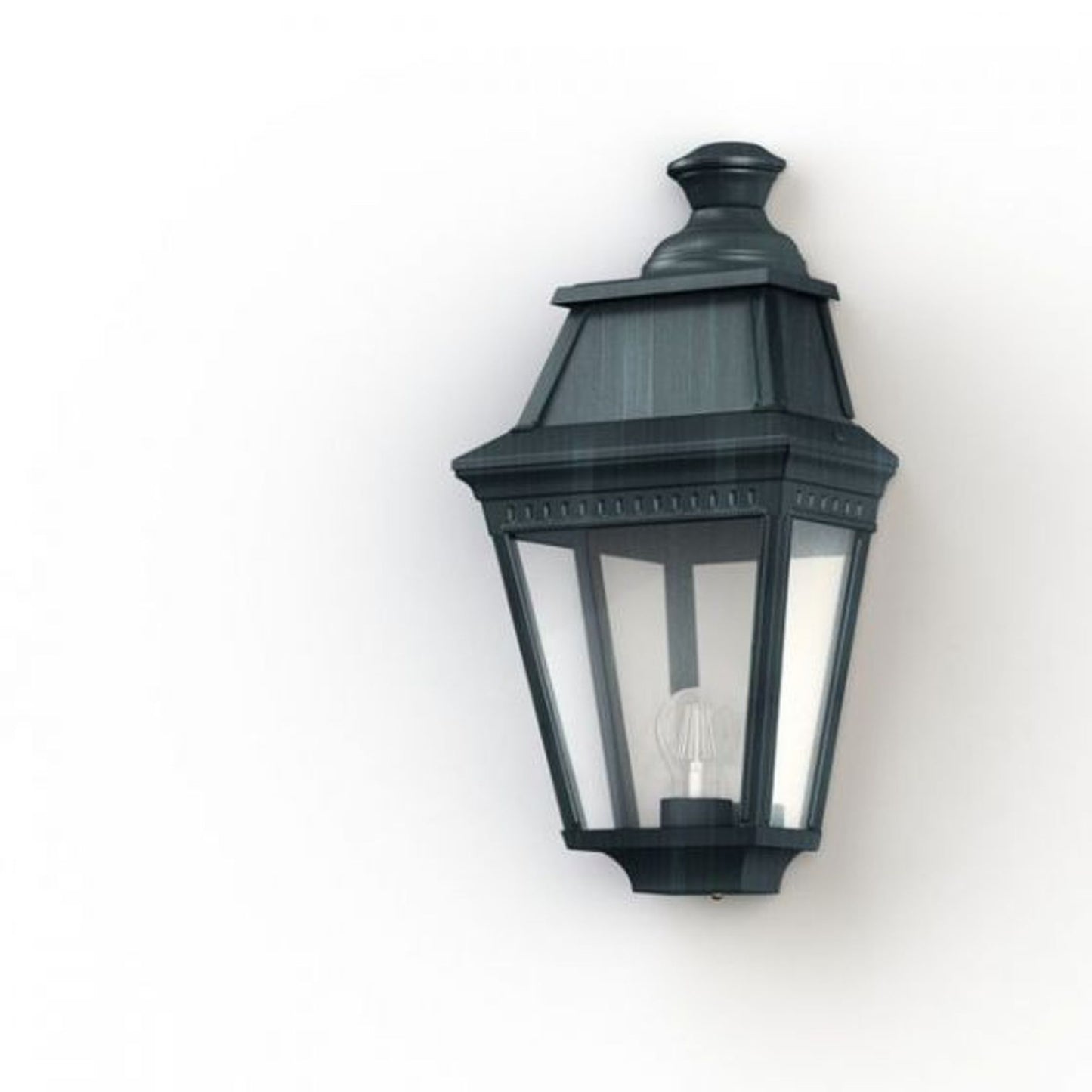 Avenue 3 Clear Glass Wall Light with Four-Sided Lantern