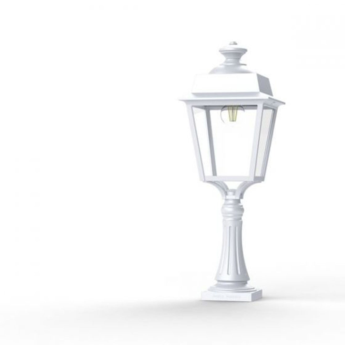 Place des Vosges 1 Evolution Large Clear Glass Pedestal with Four-Sided Lantern