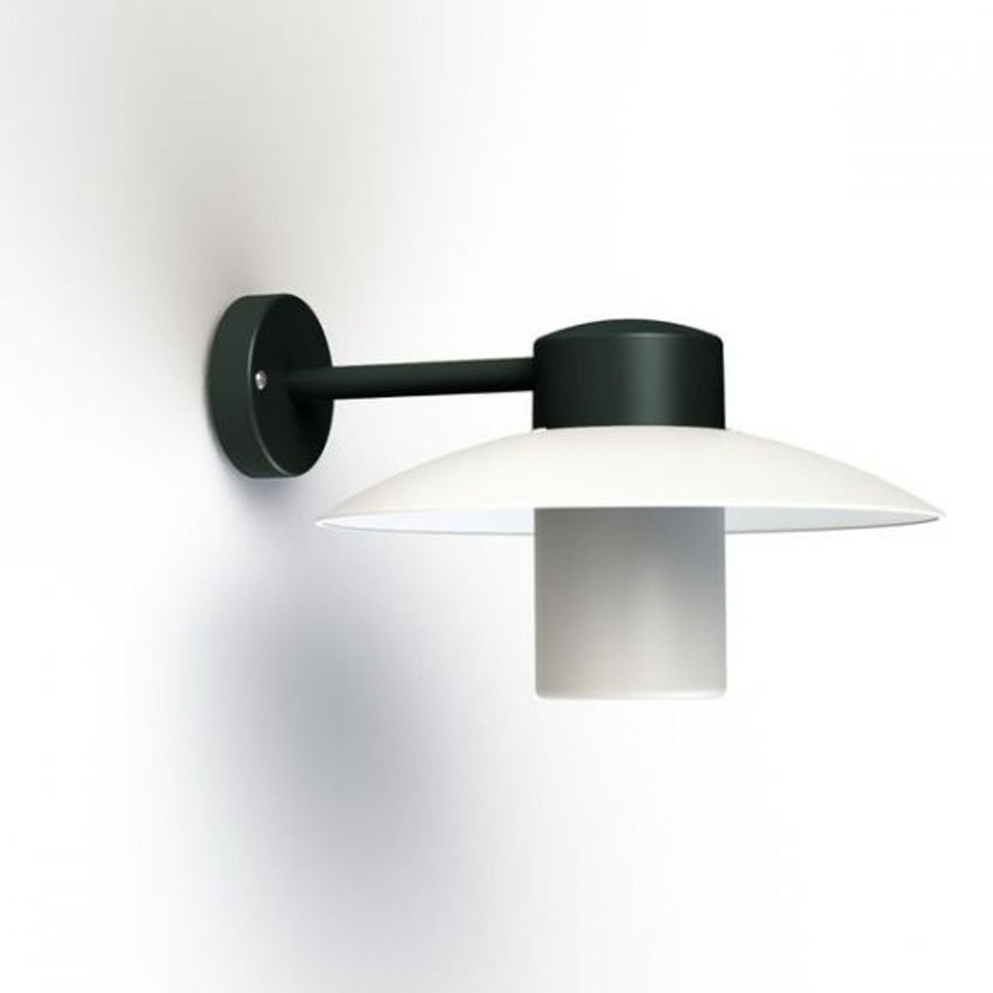 Aubanne Frosted Glass Downwards Wall Bracket with Flexible Polycarbonate Reflector