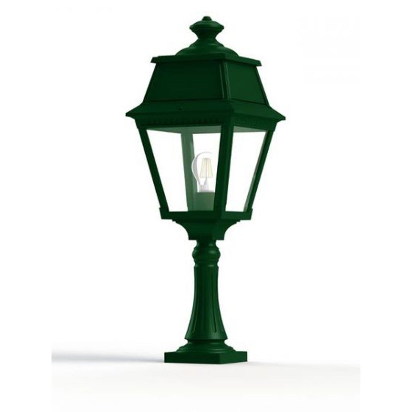 Avenue 2 Model 6 Clear Glass Pillar Mount Lantern