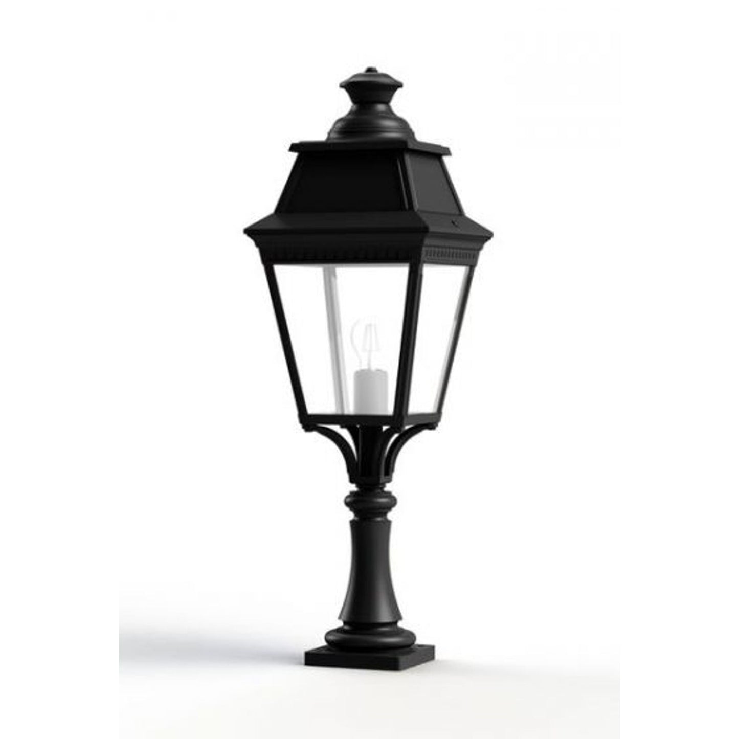 Avenue 3 Model 5 Clear Glass Pillar Mount Lantern