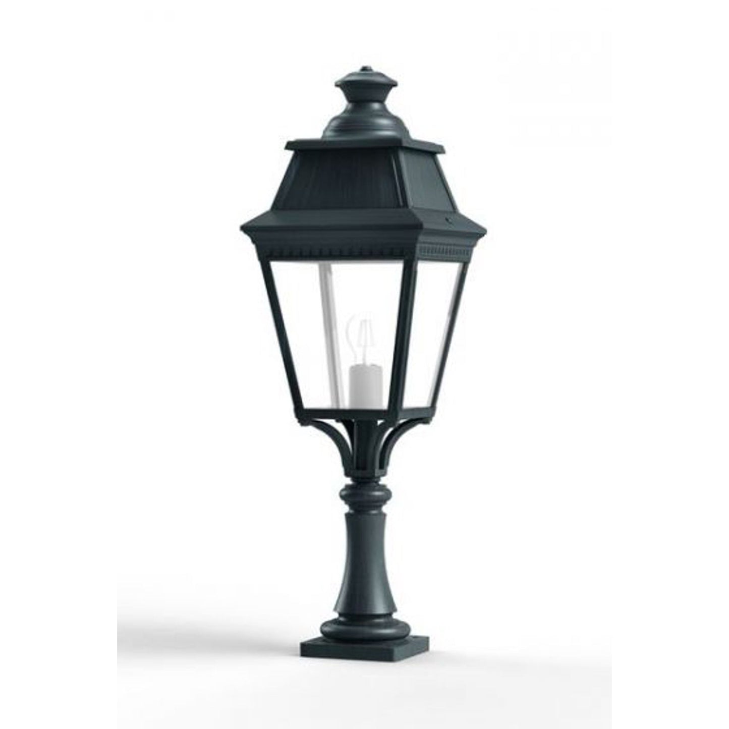 Avenue 3 Model 5 Clear Glass Pillar Mount Lantern