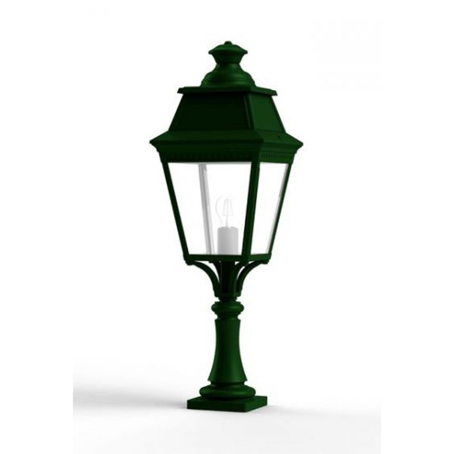 Avenue 3 Model 5 Clear Glass Pillar Mount Lantern