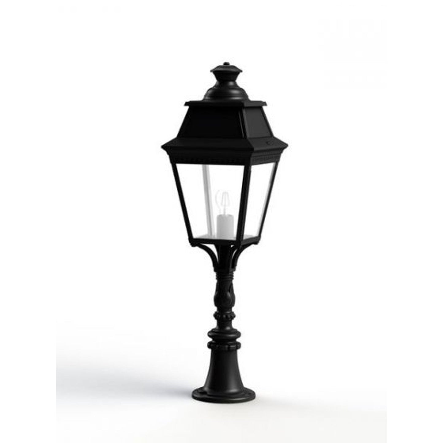 Avenue 3 Model 6 Clear Glass Pillar Mount Lantern