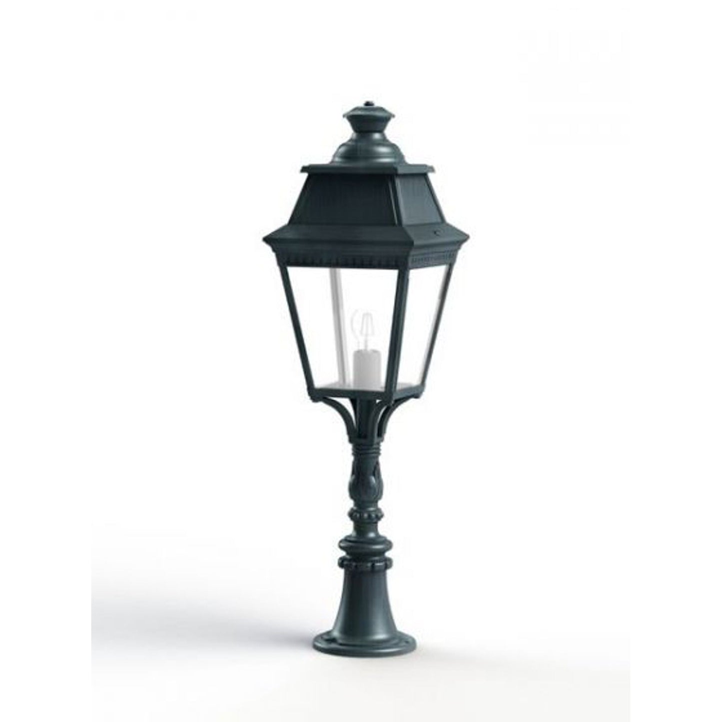 Avenue 3 Model 6 Clear Glass Pillar Mount Lantern