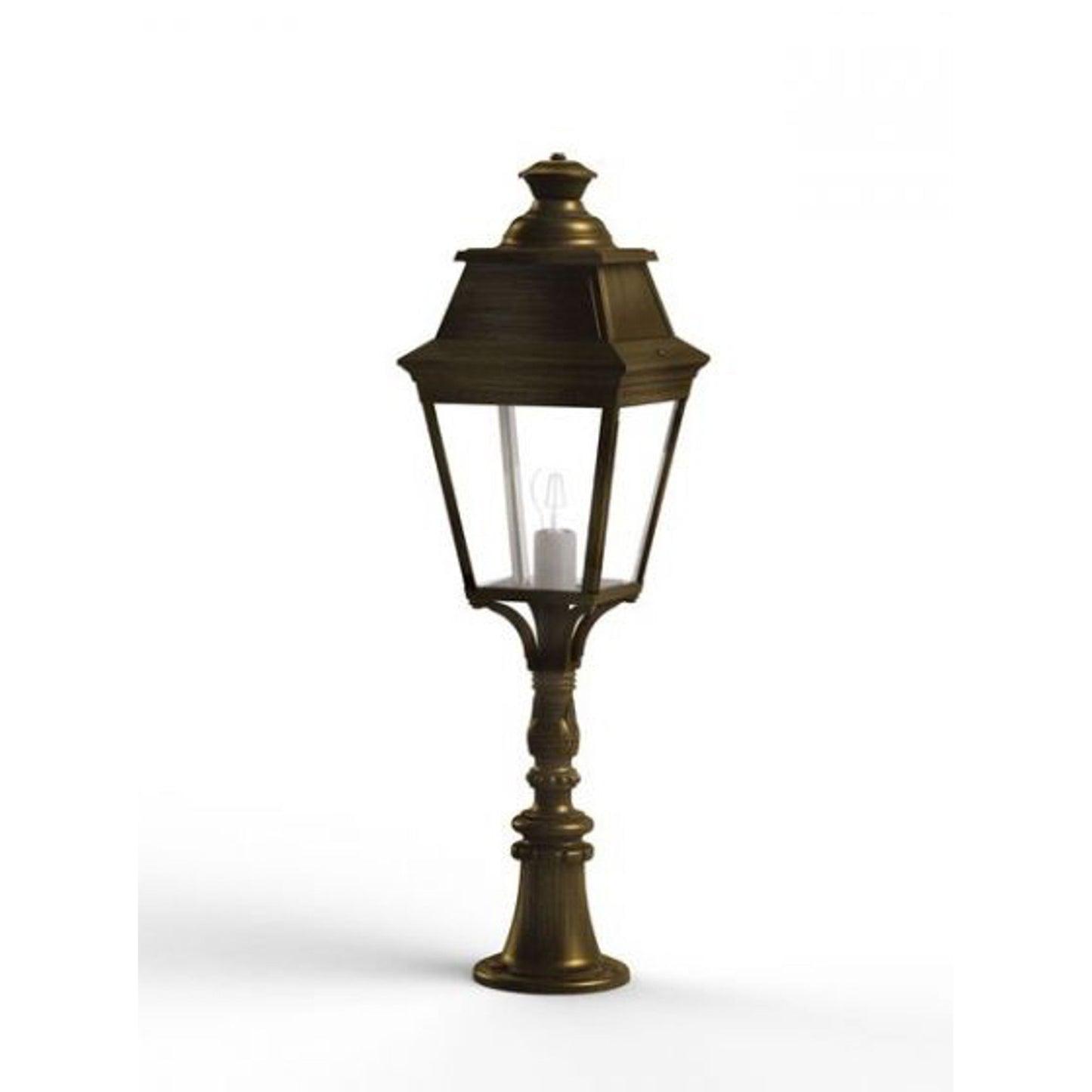 Avenue 3 Model 6 Clear Glass Pillar Mount Lantern