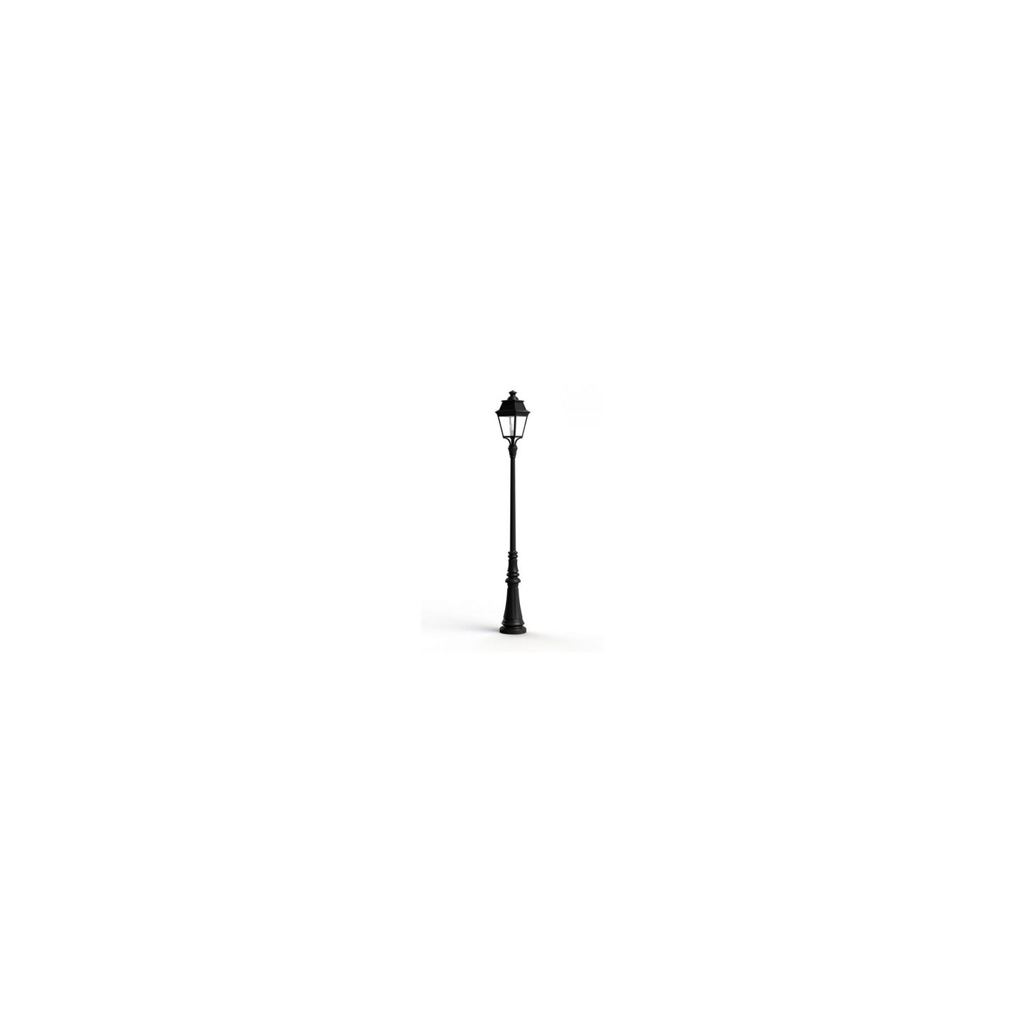 Avenue 3 Large Clear Glass Lamp Post with Minimalist lines style lantern