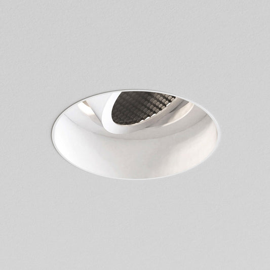 Trimless Round Adjustable Ceiling Light in Matt White