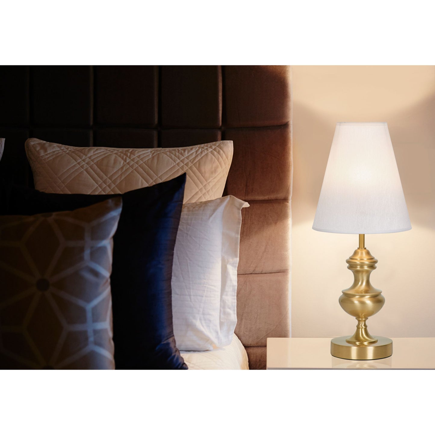 Atico Table Lamp with White Shade